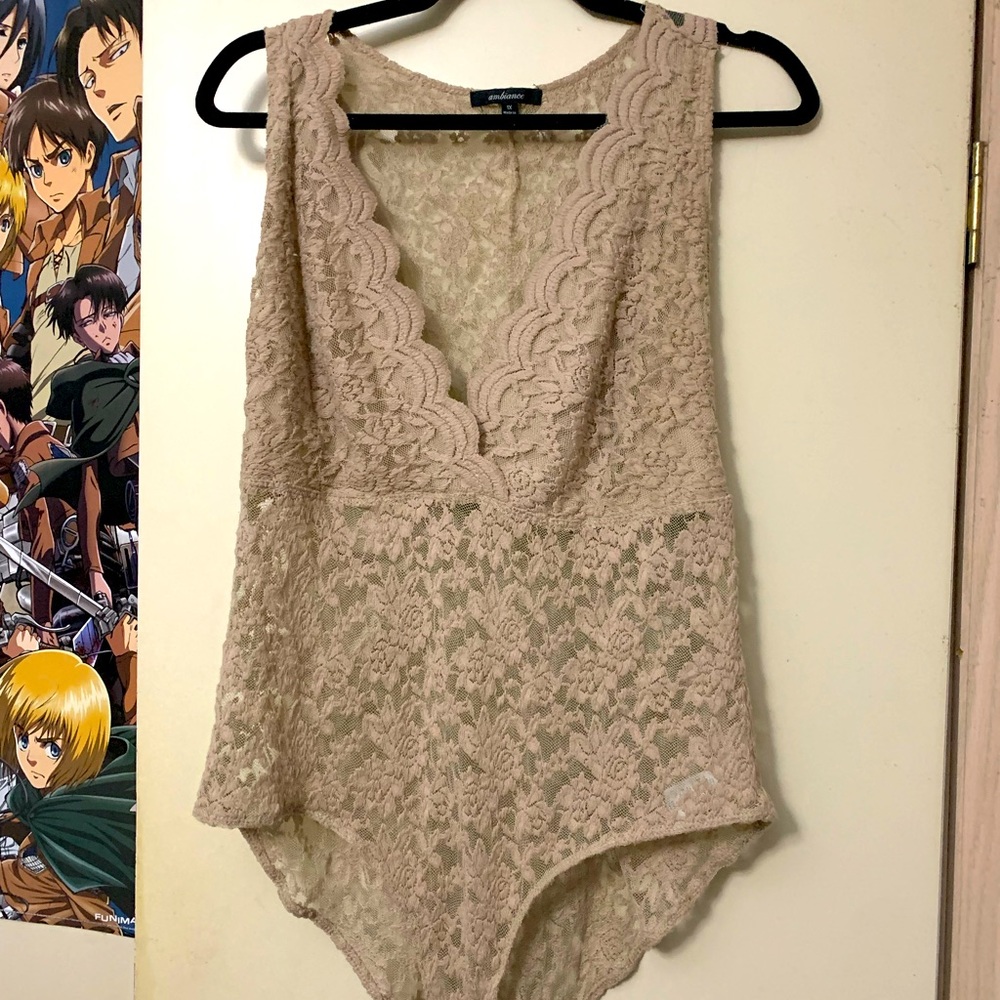 Ambiance 1X  tan bodysuit